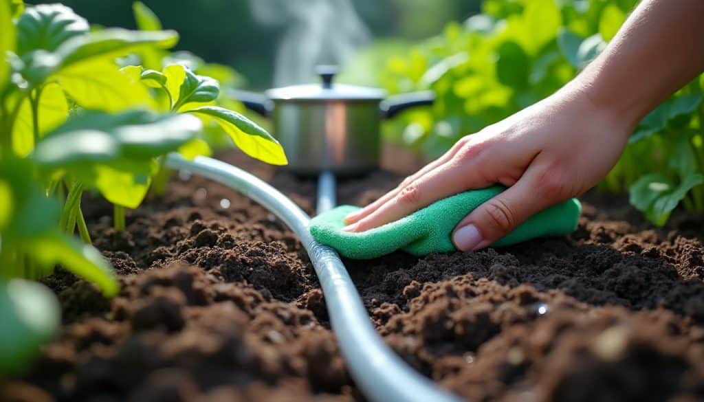 Arrosage par goutte à goutte : cuisson, encombrement et nettoyage
