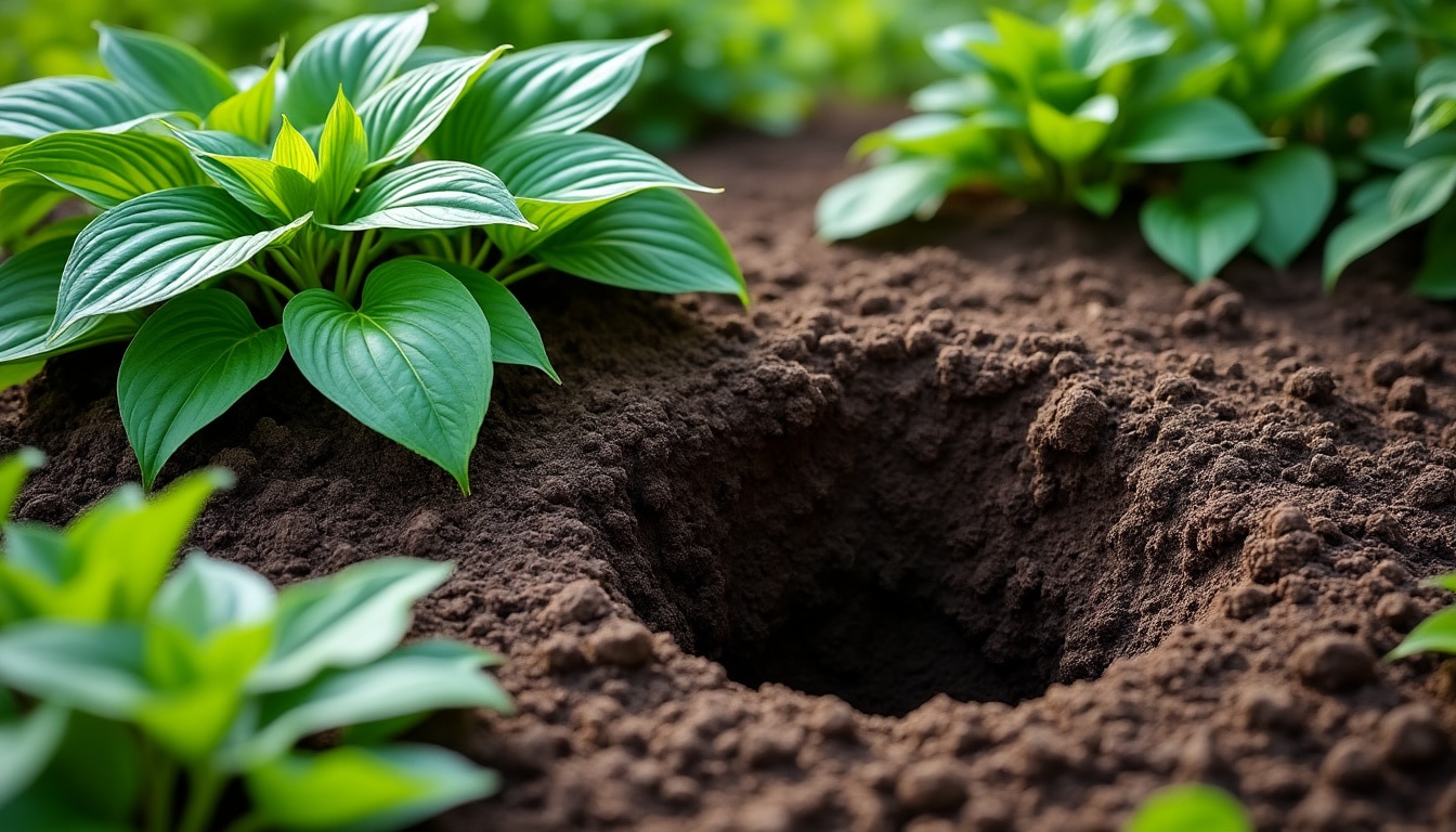Planter un hosta : le trou, le sol et l&rsquo;espacement