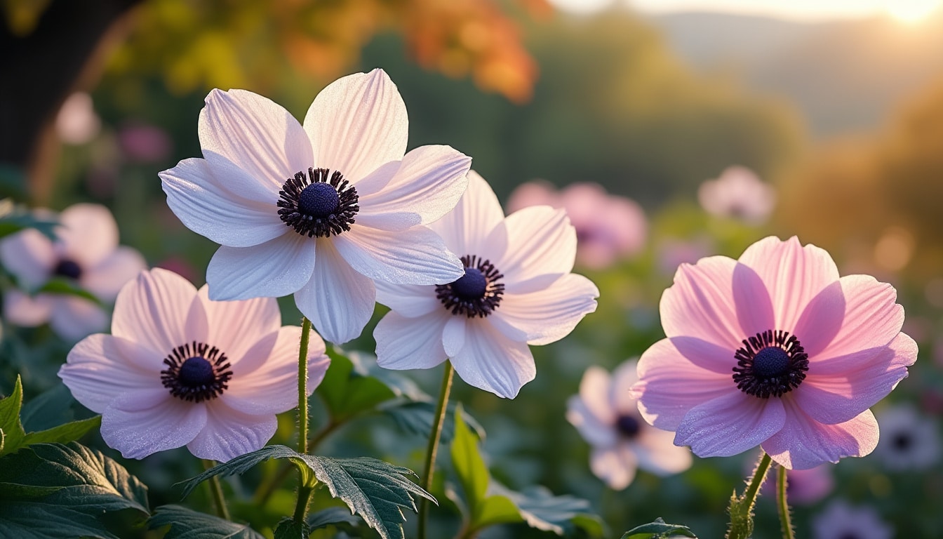 Anémones du Japon : la floraison d&rsquo;arrière-saison