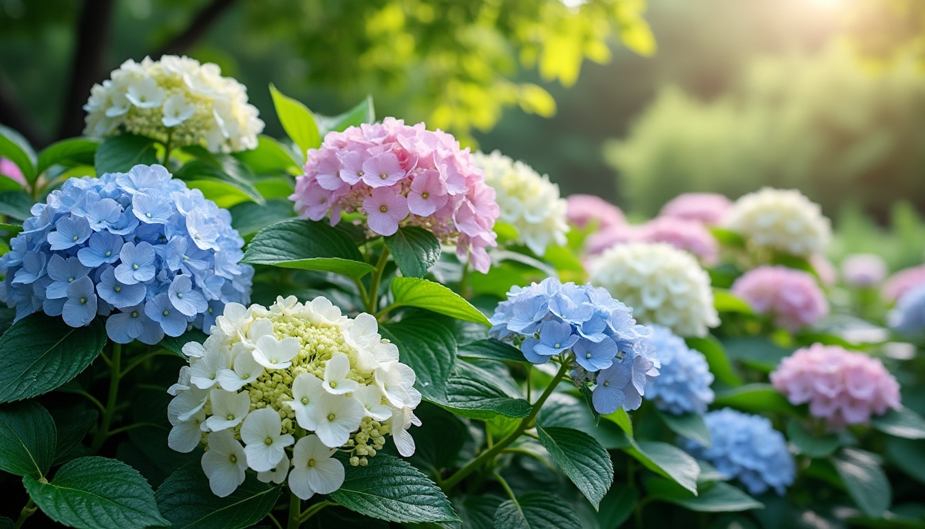 Hortensias à l&rsquo;ombre : les variétés adaptées