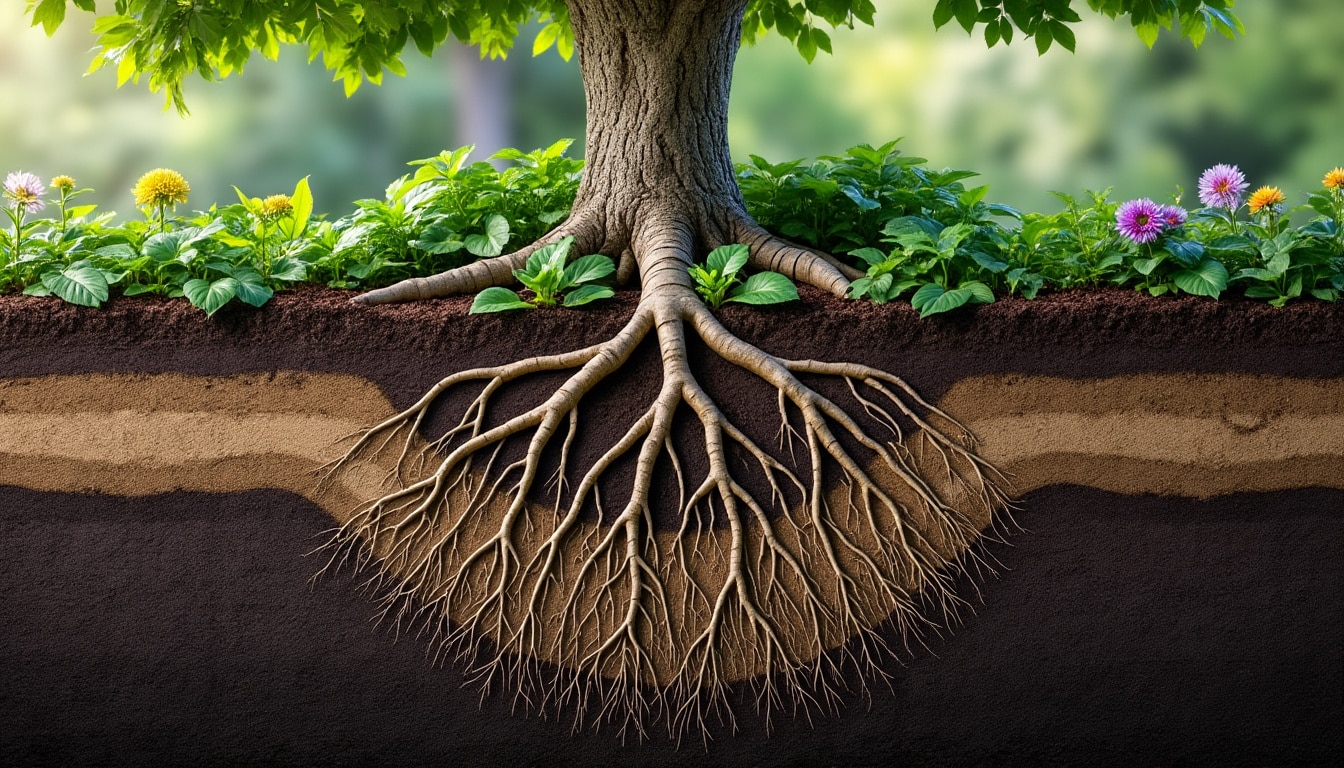 Racines d&rsquo;arbres et plantations : composer avec la concurrence