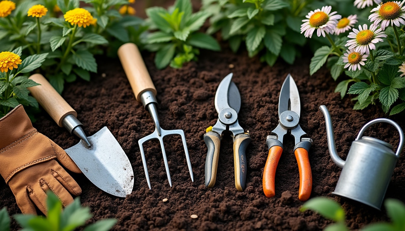 Outils du jardinier de vivaces : les cinq essentiels